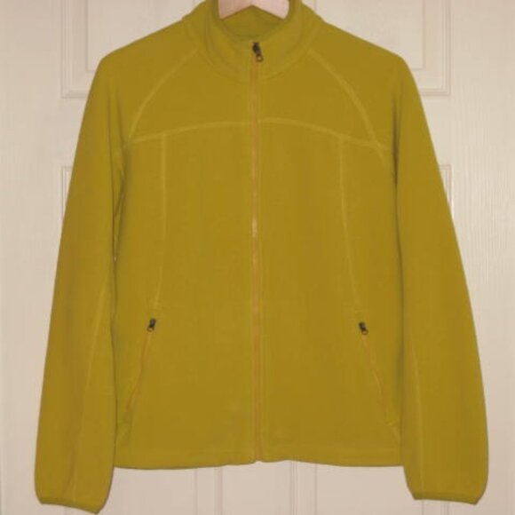 NWT Lands' End Polartec Aircore 200 Fleece Jacket LP Yellow Gold Full Zip Petite - Picture 6 of 14